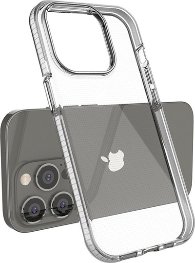 Mbulesë telefoni Ultra Slim, iPhone 14 Pro, TPU, transparente me kornizë të zezë