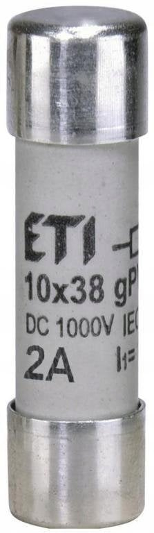 Siguresë cilindrike fotovoltaike OEZ CH10 002625065, 10x38mm, 2A 1000V DC, e bardhë