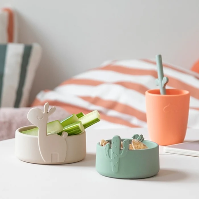Pjate silikoni set 2 cope Lalee - Sand/Green