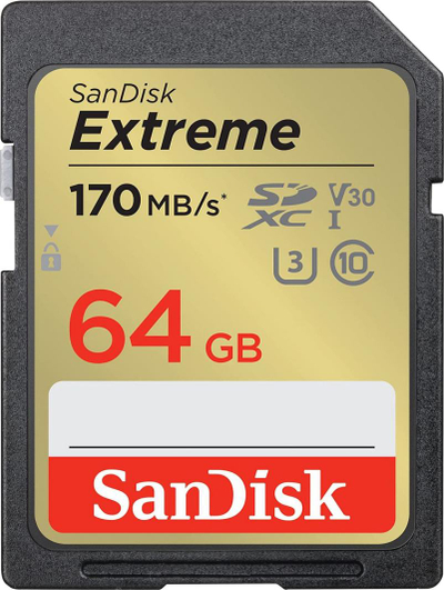SanDisk 64GB Extreme SDXC UHS-I Мемориска Картичка