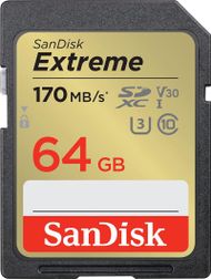 Kartë e memories SanDisk Extreme, SDXC, 64 GB, Class 10