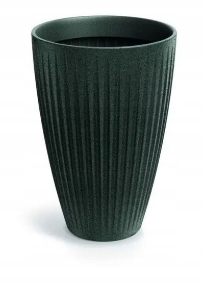 Vazo lulesh Keter Latia Round High, 40 cm, 58 cm, grafit granit