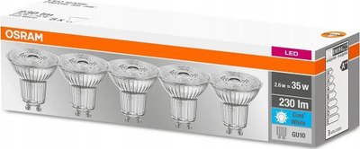 Llambë spot LED Osram LEDVANCE, GU10, 2.6W 230 lm, dritë e bardhë e ftohtë