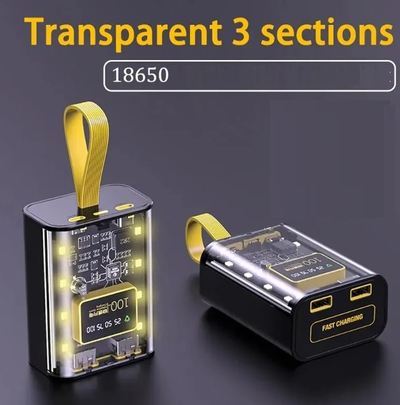 Power Bank UniTrade, transparent, 9600mAh
