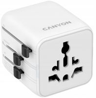 Adapter udhëtimi Canyon OnTour One, universal EU UK US AUS, i bardhë