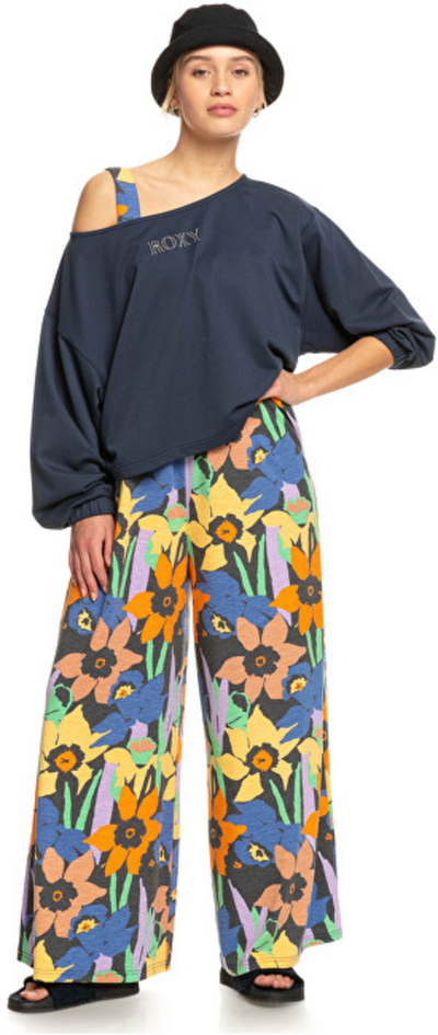 Duks Roxy NEXT SET CREW Oversized Fit ERJFT04701-BSP0, i kaltër