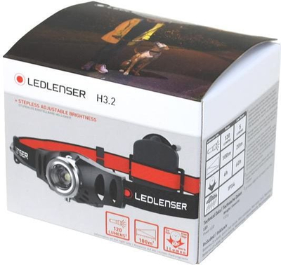 Dritë koke Ledlenser H3.2, 120 lumens, e rikarikueshme, e zezë