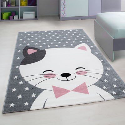 Tapet për kalamaj Ayyildiz Hali Carpet Cat Stars, 120x170 cm, gri