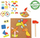 Lodër druri Montessori Woopie Green Cork Hammering Set, dërrasë tapë, forma me ngjyra