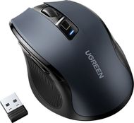 Maus pa tel UGREEN, Bluetooth dhe 2.4GHz, 4000DPI, 6 butona, i zi