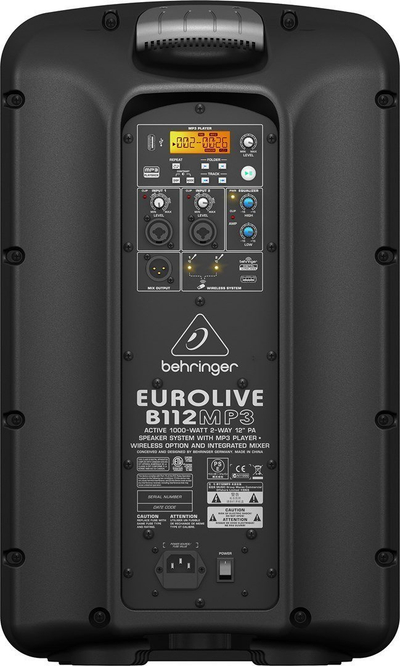 Kallamane aktive Behringer Eurolive B112MP3, 1000W, 12", e zezë