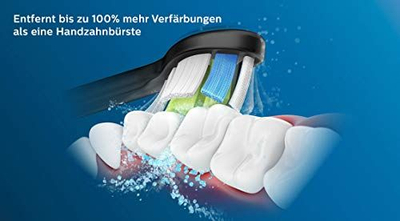 Koka furçe dhëmbësh Philips Sonicare W2 Optimal White HX6062/13, BrushSync, set 2 copë, e zezë