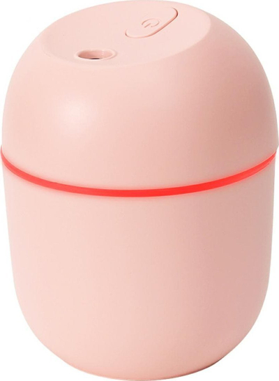 Lagështues ajri i vogël me LED, 220 ml, USB, rozë