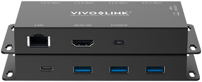 USB C HUB Vivolink VLUSBCHUB2V2, 4K, HDMI LAN, i zi