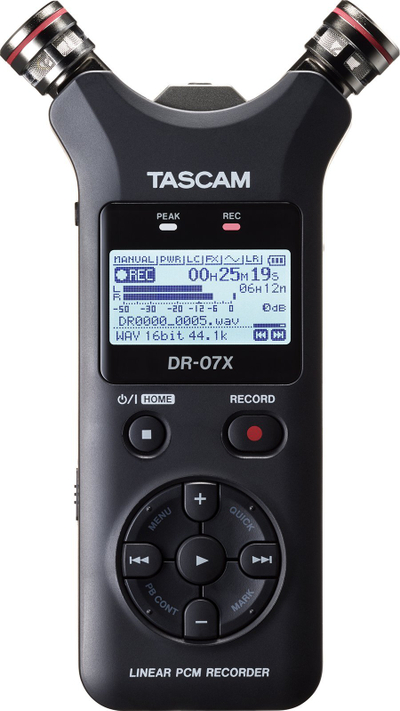 Regjistrues portativ audio Tascam DR-07X, interface USB, stereo, i zi