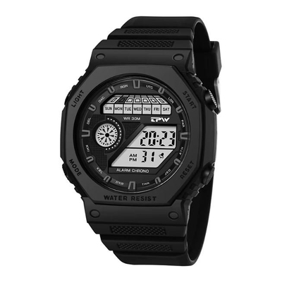 Orë digjitale sportive TPW, zezë 10171