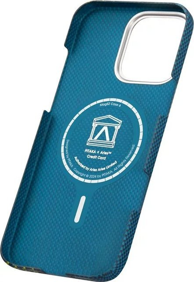 Mbulesë telefoni Pitaka X Aries, për iPhone 16 Pro Max, thurje tactile, e zezë
