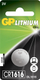 Литиумска батерија GP CR1616, 3V, монета, сребрена