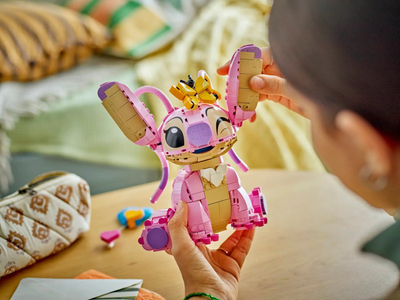 Lodër ndërtuese LEGO Disney Angel, figurë koleksionare, për fëmijë, rozë
