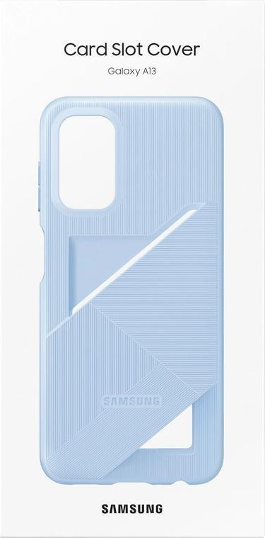 Mbrojtëse telefoni Samsung Card Slot Cover Galaxy A13 4G, me xhep për kartë, TPU, e kaltër
