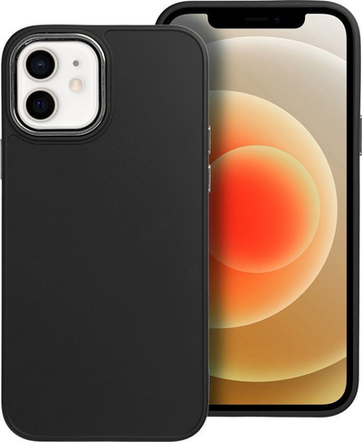 Mbulesë telefoni FRAME Case për iPhone 12 Pro, TPU, mbron anët, e zezë
