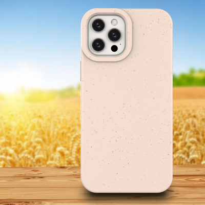 Këllëf Eco për iPhone 12 Pro Max, material i biodegradueshëm, 2mm, rozë pastel