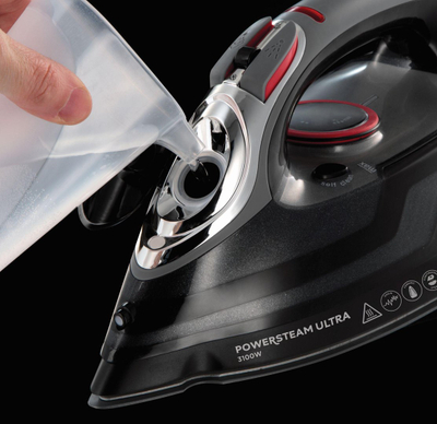 Hekur me avull Russell Hobbs PowerSteam Ultra 20630 56, 3100W, pllakë qeramike, i zi
