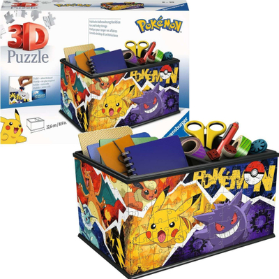 Puzzle 3D Ravensburger Pokemon Box, kuti lapsash, plastike, shumëngjyrësh