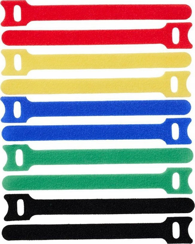 Shirita ngjitës hook and loop ProXtend, 15cm x 12mm, set 10 copë, shumëngjyrësh