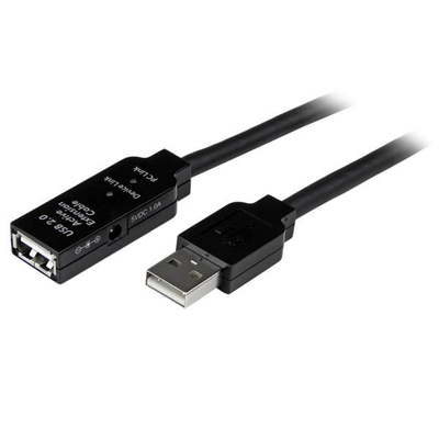 Kabllo zgjatuese USB 2.0 StarTech.com, 20m, USB A, 480 Mbit/s, e zezë