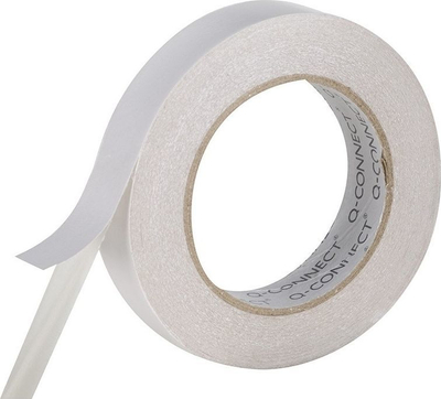 Shirit ngjitës dyanësh Q-CONNECT, 24mm, 3m, i bardhë