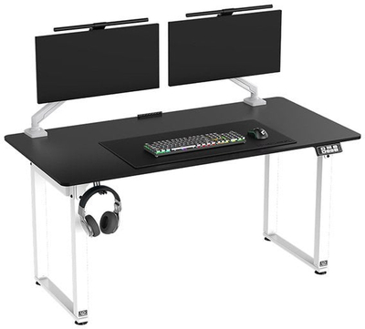 Tryezë elektrike e rregullueshme Ultradesk UDESK UP WTBB, 160×75 cm, lartësi 72–118 cm, me mousepad XXL
