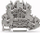 Bllok terminal Wago 2002-2211, 2 nivele, 2.5mm² me diodë, gri