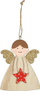 Орнамент дрвена висулка Angel Star CJ-22F64A, ангел, златна и црвена