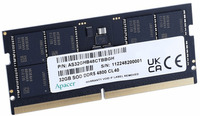 Ram laptopi Apacer AS32GHB48CTBBGH, 32GB DDR5, 4800MHz SODIMM, i zi