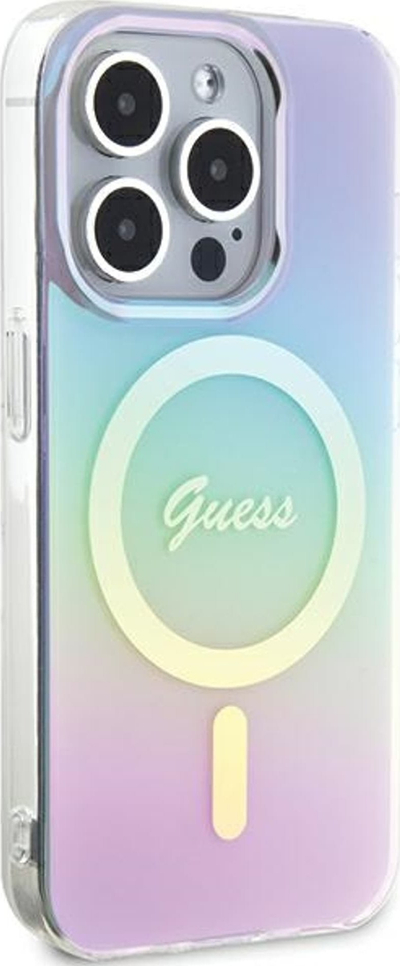 Kapak telefoni Guess GUHMP15LHITSU, për iPhone 15 Pro 6.1", MagSafe, vjollcë