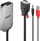 Adapter AV Lindy VGA në DisplayPort 1.2, Full HD 1080p, i zi e bardhë