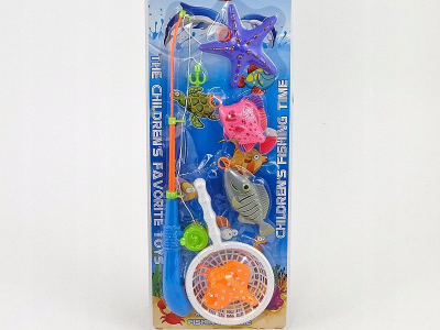 Lodër set peshkimi Adar 471139, kallam plastik, figura deti, shumëngjyrëshe