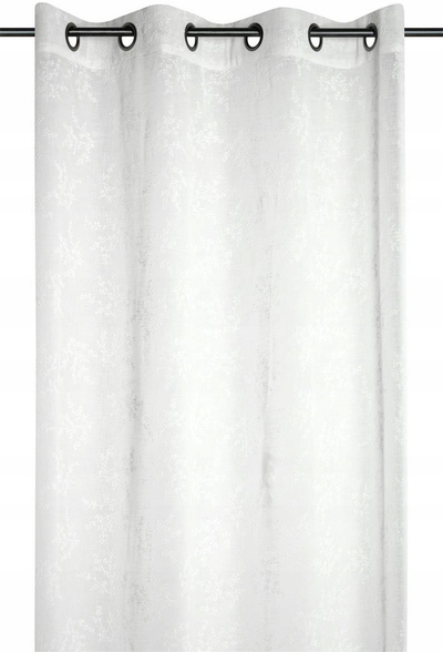 Perde Samantha Sheer, 140x260cm, 8 unaza, e bardhë