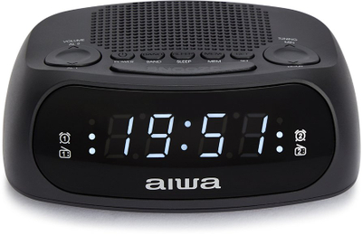 Radio me alarm Aiwa CR-09J, FM PLL, 2 alarme, e zezë