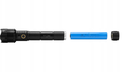 Elektrik dore taktike LED Joway, 6000mAh, 550 lumen, IPX4, alumin i zi