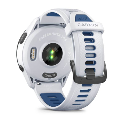 Orë sportive Garmin Forerunner 265, ekran AMOLED 1.3", GPS, e zezë me të bardhë