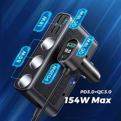 Полнач за автомобил Joyroom JR-CL06, 4x USB A, 3.6A, црн