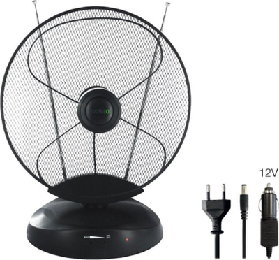 Antene e brendshme TV EVOLVEO Xany 4 LTE, DVB-T/T2 HD, me përforcues 50 dB, e zezë