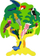 Puzzle druri LeanToys Wooden Tree Birds Parrots, pemë montuese, lodër edukative