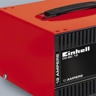 Ngarkues baterie Einhell BC 12 E, për bateri 12V, mbrojtje nga mbingarkesa, i kuq