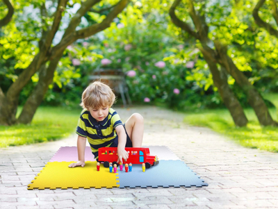 Tapet për dysheme për kalamajt Creative Kids Floormat, set me 4 copa, me shumë ngjyra