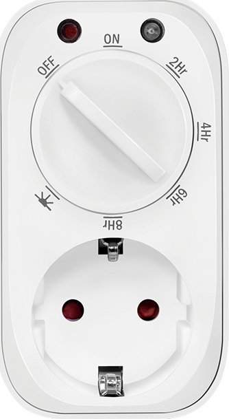 Kohëmatës elektrik LogiLink ET0012, mekanik, me sensor muzgu, i bardhë