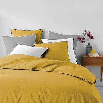 Set çarçafësh Douceur d'intérieur Linette, pambuk, 240 x 220 cm, i verdhë
