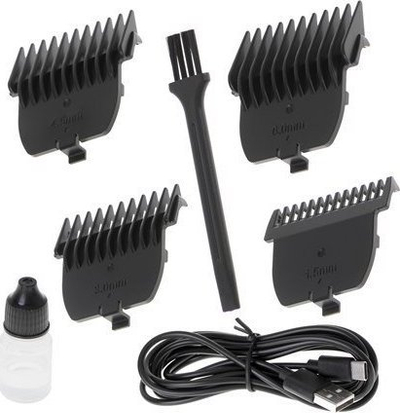 Trimer flokësh dhe mjekrre Adler AD 2836s Professional, bateri 1400mAh, karikim me USB, gri